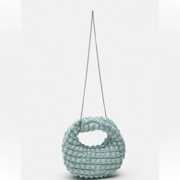 ZARA TEXTURED FABRIC BAG - Picture 1 of 6